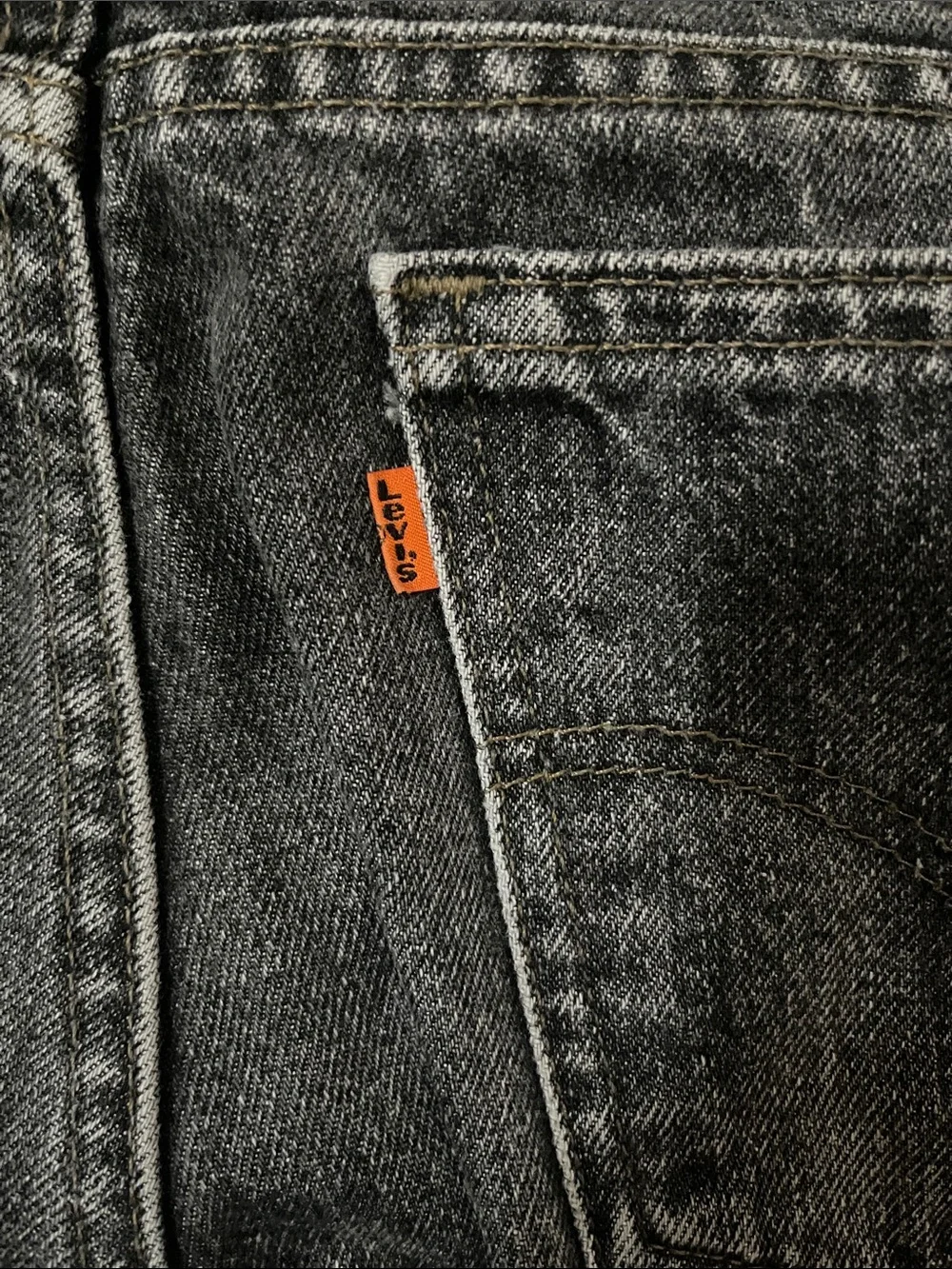 Levi's Orange Tag Vintage Women's Straight-Leg Jeans in Washed Charcoal - Picture 3 of 5